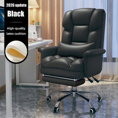 Executive Ergonomic Chair with Foot Rest and Lumbar Support for Office Black