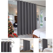 Elegant Grey Blackout Room Divider Curtains, 100 x 84   Instant Privacy  Style
