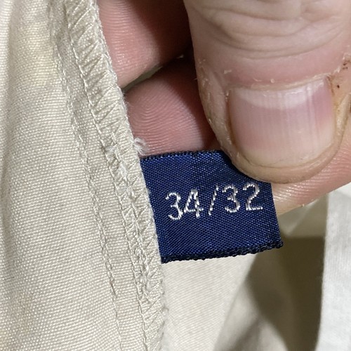 VTG Polo Ralph Lauren Pleated Andrew Khaki Chino Pants Mens 34x32 Beige Cotton - Picture 7 of 13