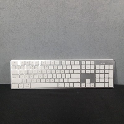 Macally SlimKeyProA Wired USB Keyboard Full Size Aluminum Slim Key