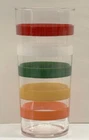 Vintage Anchor Hocking 5 Stripe 6 3/4" Drinking Glasses Tumbler