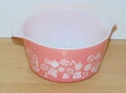 Vintage Pyrex Pink Gooseberry Cinderella Mixing Bowl 473 1 Qt Pour Spouts-Mint