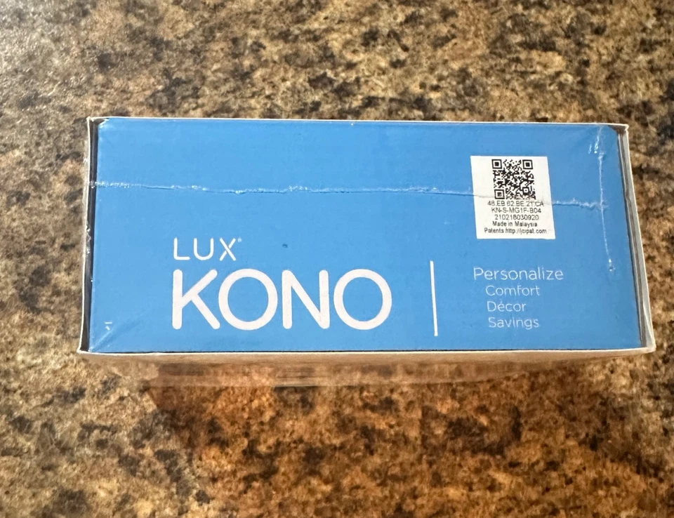 Lux Kono Smart Wi-Fi Thermostat w/Black Stainless Steel Faceplate KN-S-MG1-B04 - Image 4 of 4