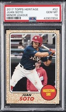 2017 TOPPS HERITAGE MINORS #52 JUAN SOTO PSA 10