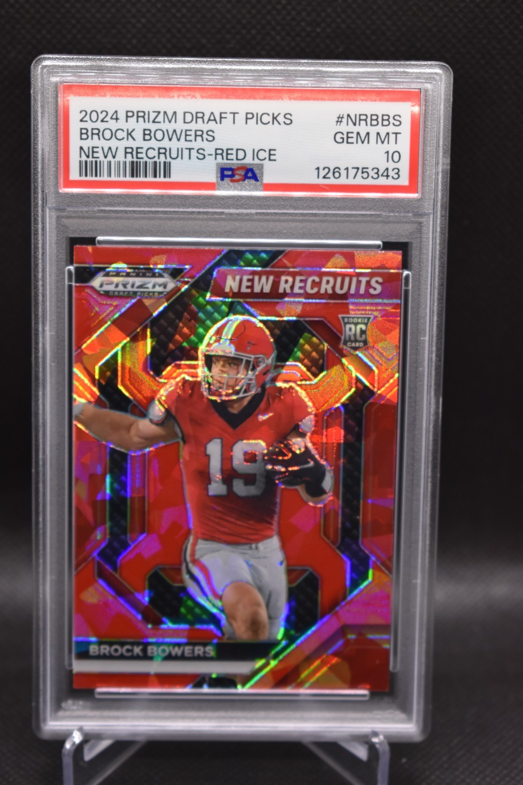 Brock Bowers Panini Prizm Draft Picks New Recruits #NRBBS Red Ice