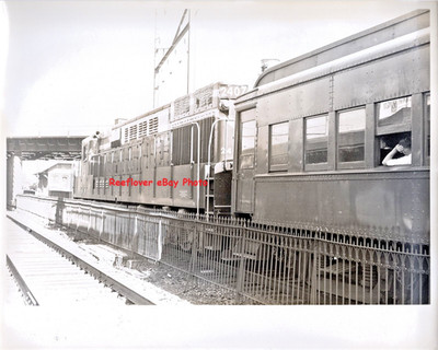 8x10 Central Railroad of New Jersey Loco #2407 with Passenger Train Studio B