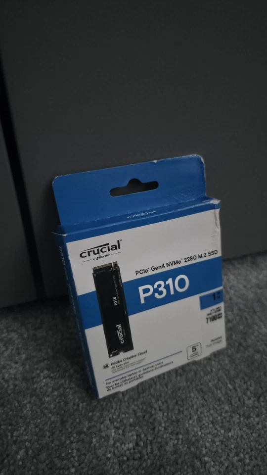 Crucial P310 1TB SSD M.2 2280 NVMe PCIe Gen4, bis zu 7.100MB/s, Laptop & Desktop