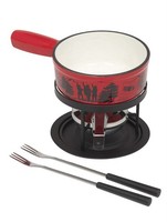 Nouvel KäSefondue 6 Personen 9 Teile Fondueset KäSe Fondue Set Rot Induction Neu