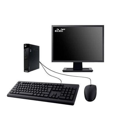PC Lenovo M73 Tiny Bildschirm 22 '' Intel I5-4570T RAM 16Go SSD 960Go W11 Wifi