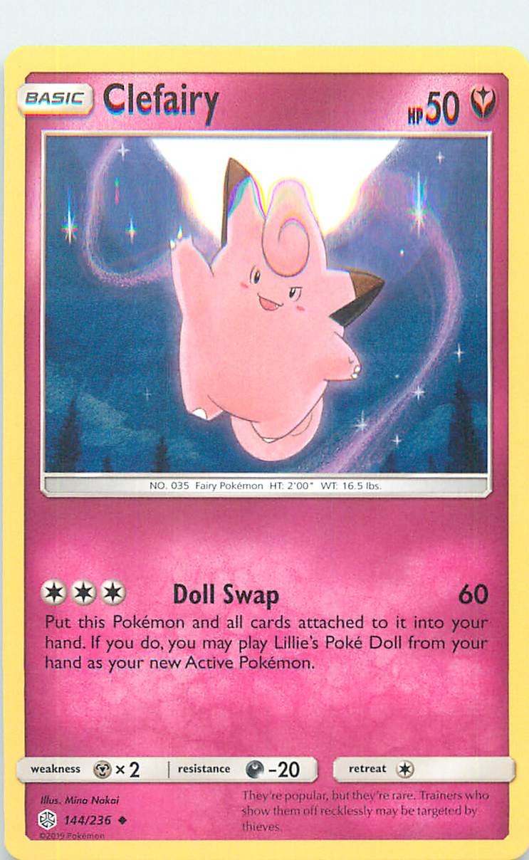 Clefairy Fairy Uncommon SM - Cosmic Eclipse 144/236 NM