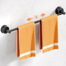 Adjustable Suction Cup Towel Bar for Bathroom Wall, 14.6-24 Inch Stainless Steel