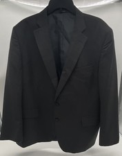 Stafford Men's Black Classic Fit Blazer 46" Chest Single-Breasted 2-Button