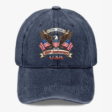 USA 250th Anniversary Hat 1776-2026 Patriotic Eagle Flag Baseball Cap Independen