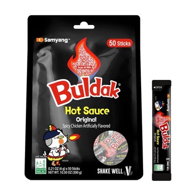 Samyang Buldak Korean Spicy Hot Chicken Stick Sauce Original Flavor 50 Sticks