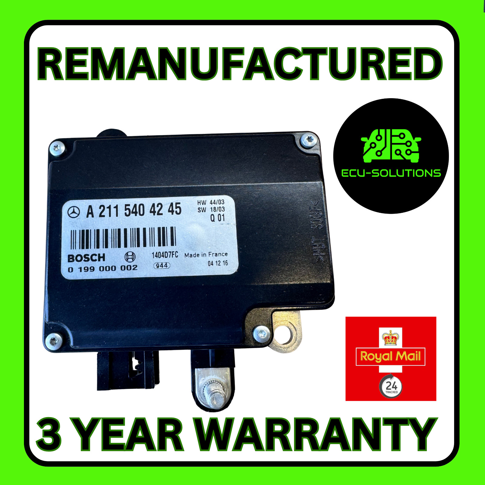 REMANUFACTURED GENUINE MERCEDES-BENZ BATTERY CONTROL MODULE A2115404245 BOSCH