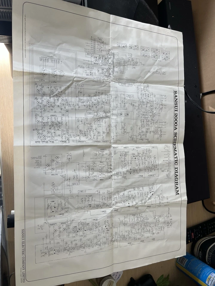 Receptor Sansui 2000A vintage. Encendido. Viene con diagrama original completo. Foto 3 de 3