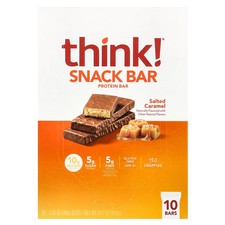 Snack Protein Bar, Salted Caramel, 10 Bars, 1.41 oz 40 g Each