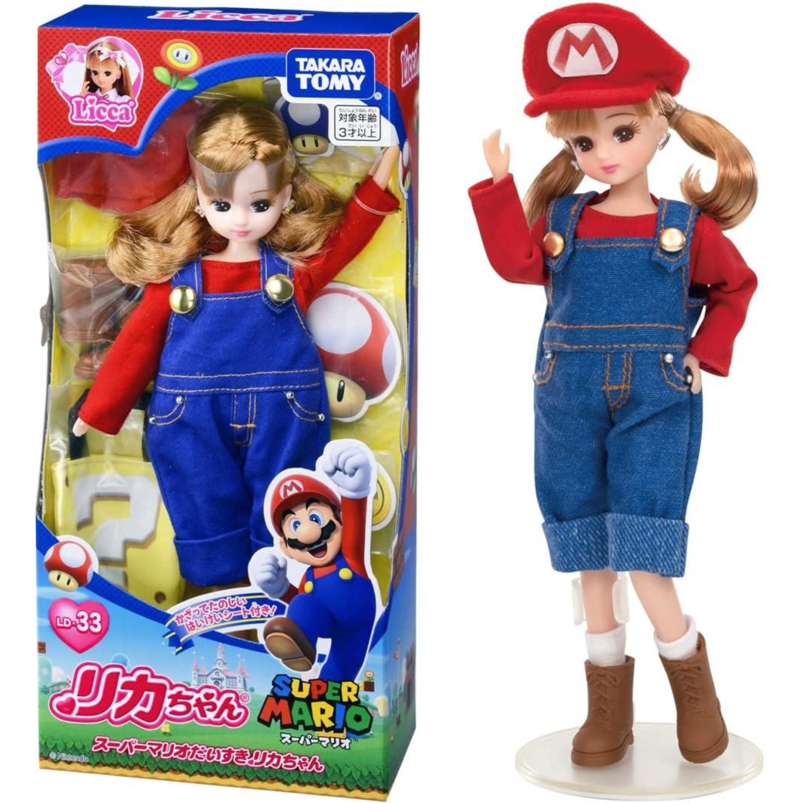 [Japan Limited] Licca-chan Doll LD-33 Super Mario Collaboration Nintendo TAKARA