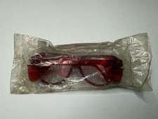 Vintage NOS aerosite safety glasses Aviator RED Made In USA Funky 80’s