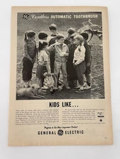 Vintage 1963 Print Ad General Electric Automatic Toothbrush Advertisement