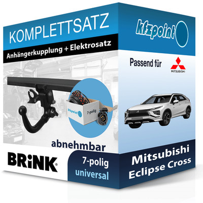 Für Mitsubishi Eclipse 17- BRINK Anhängerkupplung abnehmbar + 7polig E-Satz neu