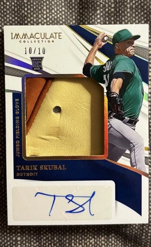 Tarik Skubal Immaculate Auto # 10 / 10 Game Used Glove - Picture 4 of 8