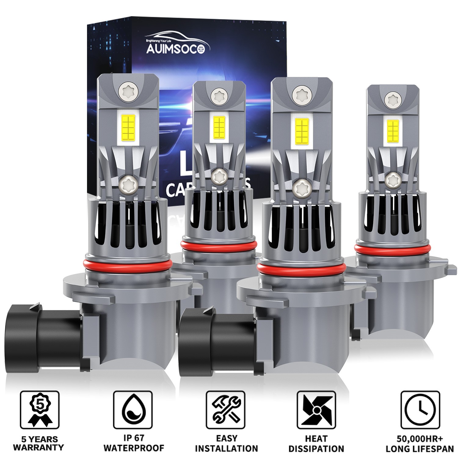 For Lexus GS300 GS350 GS430 Base Sedan 06-11 Combo LED Headlight Hi/Lo Bulbs Kit