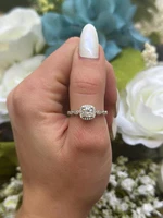 4ct Cushion Cut Moissanite/VVS1 Wedding Band Ring 925 White Sterling Silver