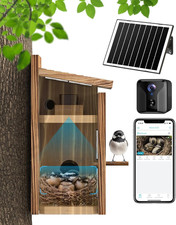Bird House with Camera Solar Powered,2K HD Wi-Fi Bird Watching, Auto Detect Noti
