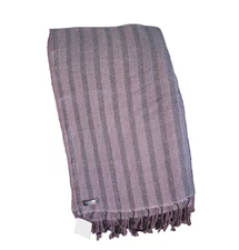 Cashmere |Throw| Hand Loomed |Nepal| Lilac/Black/Gray | Mix Weave | A++