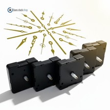 UTS Quartz Clock Movement Mechanisms Battery Powered With Gold Metal Hands