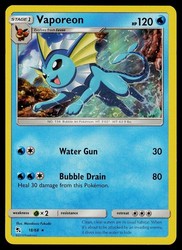 Vaporeon 18/68 Hidden Fates Holo Rare