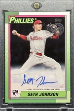 2025 Topps Update SETH JOHNSON 1990 TOPPS AUTOGRAPH CARD Black 7/10