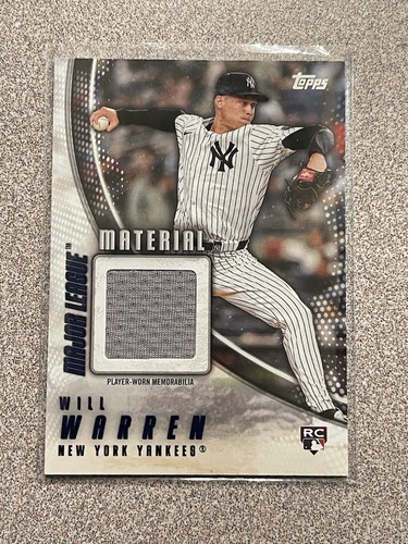 2025 Topps Serie 1 Will Warren Major League Materiale #MLM-WW RC - Foto 1 di 2