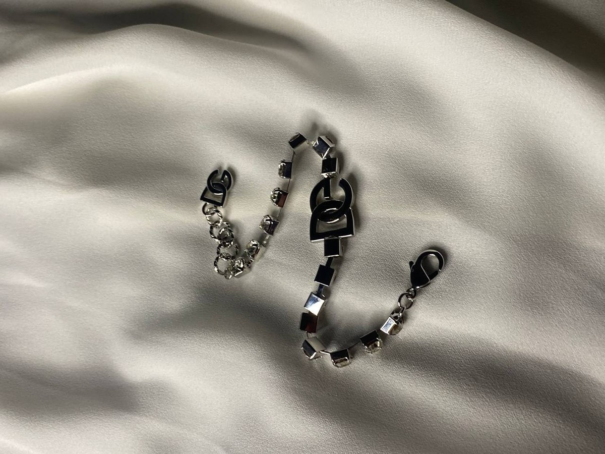 Rare Dolce & Gabbana Silver DG Logo Tennis Bracelet 18cm | eBay