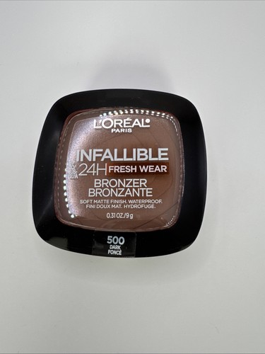 L'Oreal Paris Infallible 24H Fresh Wear Bronzer, 500 Dark, Soft Matte Finish New - Picture 2 of 4