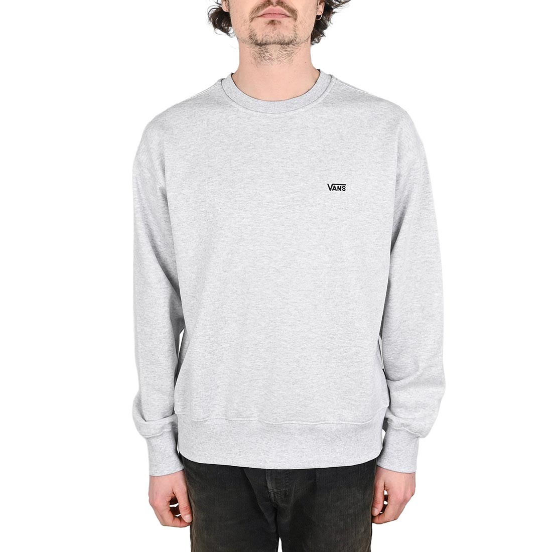 Vans Left Chest II Loose Crew Sweater - Light Grey Heather