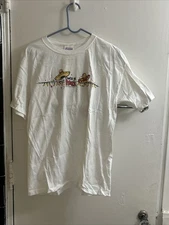 VTG Moe’s Southwest Grill "Cinco De Moe's" T-Shirt White Large Hanes FREE SHIP