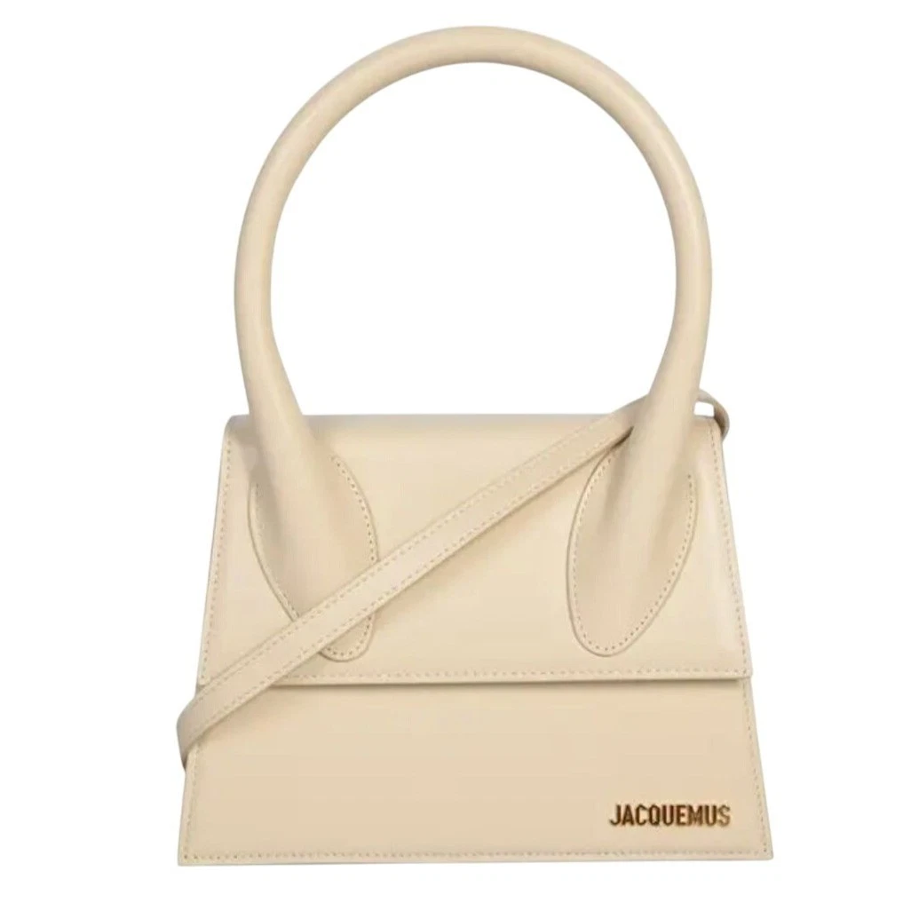 Jacquemus — Jacquemus Le Grand Chiquito Top Handle Bag Crossbody Ivory Calf Leather Dust Bag