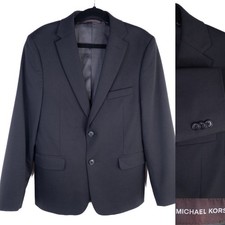 Michael Kors Sport Coat Formal Jacket Sz 12R Boys Solid Gray Wool Blend
