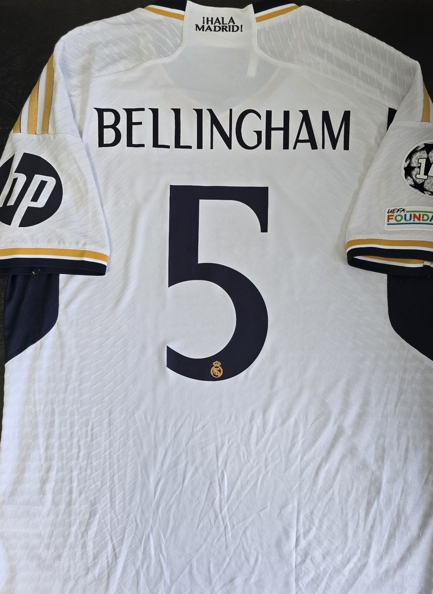 2023/24 Adidas Real Madrid #5 BELLINGHAM Home Authentic Soccer