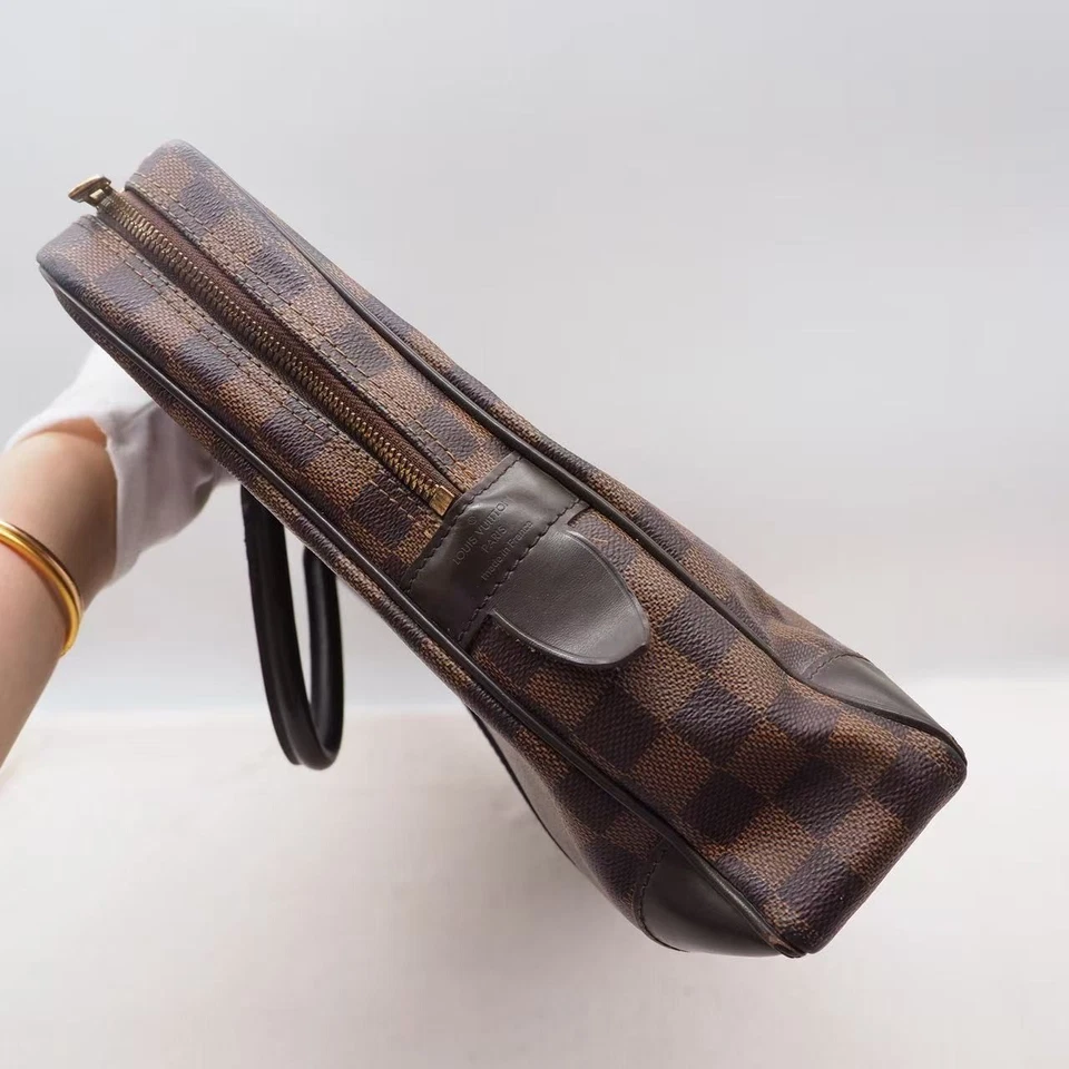 Maletín de negocios Louis Vuitton Damier Level Porte-Document Voyage marrón PVC P Foto 3 de 4