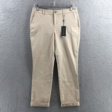 Tommy Hilfiger Chino Pants Womens 4 actual 31x25.5 Beige Mid Rise Zip Fly NWT
