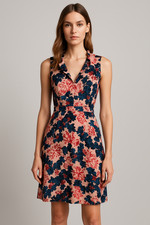 NWT SALONI Dress 12 US Silk TIGERLILY Burnout FLORAL Print RUFFLE Coquette LARA
