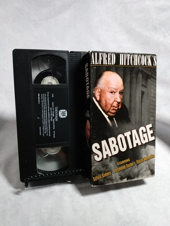 Alfred Hitchcock VHS 4-Pack: THE 39 STEPS, MAN WHO KNEW TOO MUCH, SABOTAGE - Image 3 of 4