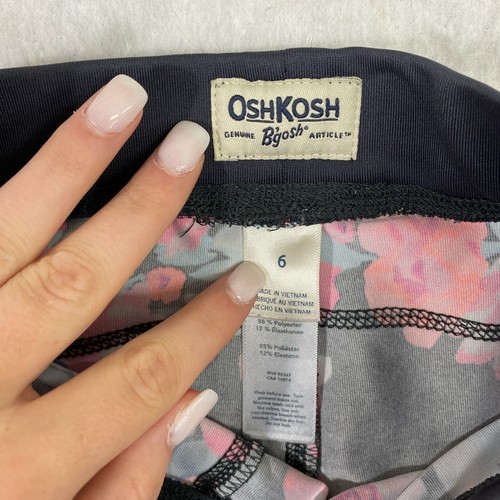 OshKosh B Gosh Girls Multicolor Elastic Waist Floral Pull On Legging Pant Size 6 - Picture 8 of 10