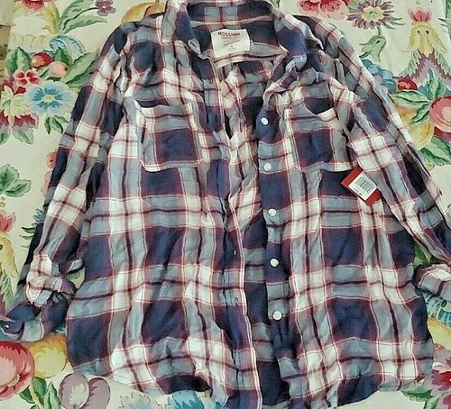 Chemise boutonnée à carreaux Mossimo Boyfriend Fit neuve avec étiquette - Photo 5/5