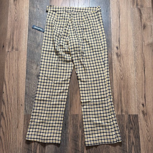Modcloth About to Bloom Cropped Pants Women's Size 10 Yellow Checkered NWT! - Picture 7 of 8