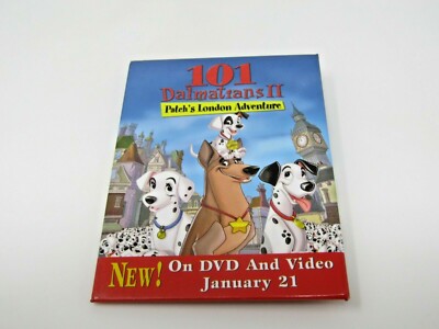 Vintage 2003 Disney 101 Dalmatians II Pinback Button DVD Video Release Promo Pin