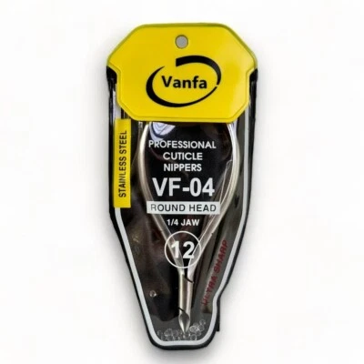 Vanfa Cuticle Nippers - Stainless Steel - Round Head - VF04 Jaw #12 (Pack of 1)